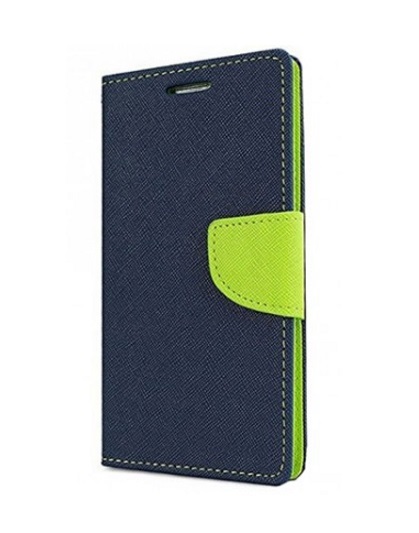 Tel1 Fancy Diary Case Θήκη Πορτοφόλι με δυνατότητα Stand Navy / Lime (Xiaomi Mi5)