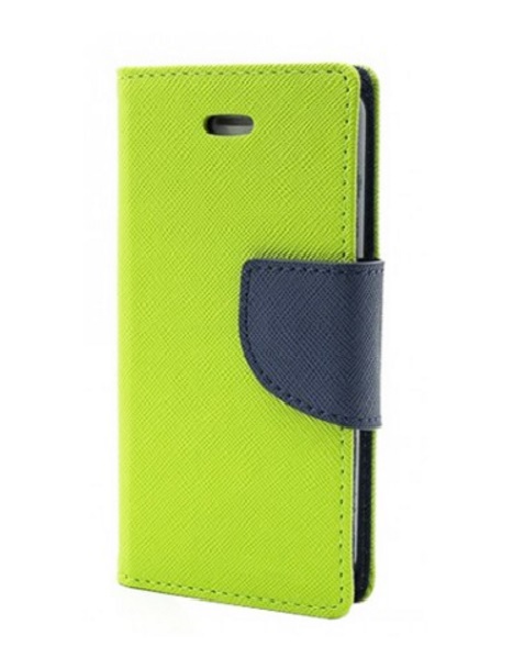 Tel1 Fancy Diary Case Θήκη Πορτοφόλι με δυνατότητα Stand Lime / Navy (Huawei P10)