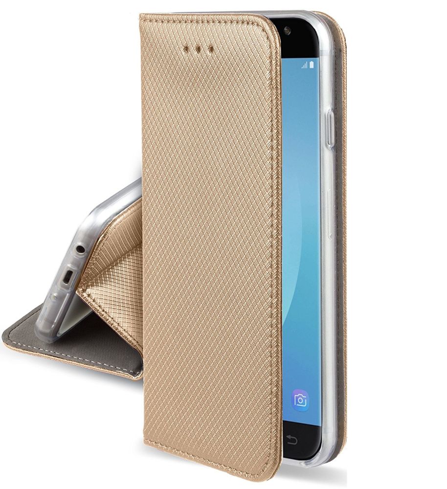 Forcell Smart Book Case με Δυνατότητα Stand Θήκη Πορτοφόλι Χρυσή (Lenovo Vibe P2) - MT18191