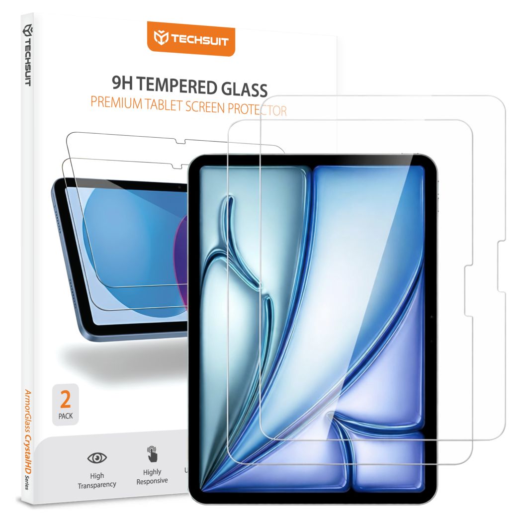 Techsuit ArmorGlass CrystalHD 2-Pack 9H Tempered Glass Screen Prοtector (iPad Air 11'' 6 2024 / 7 2025 / 8 2026) - MT82182
