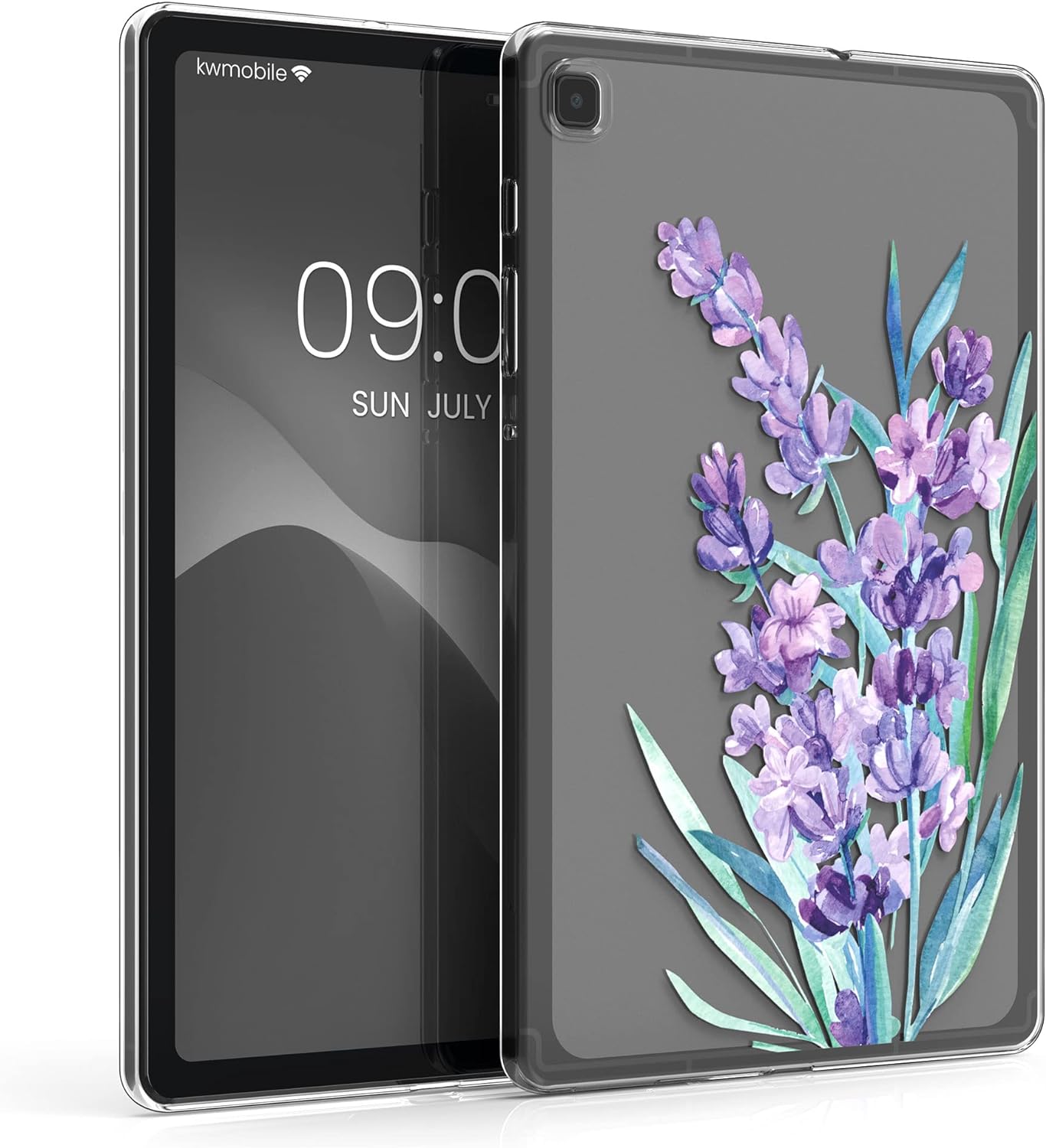 KWmobile Slim Fit Gel Case Lavender Flowers (52242.06) Θήκη Σιλικόνης Διάφανη (Samsung Galaxy Tab S6 Lite 10.4 2020 / 2022)