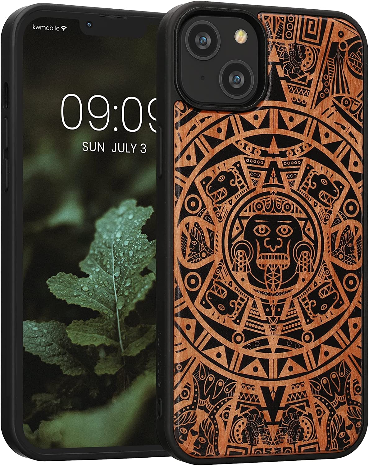 KWmobile Wooden Case Mayan Calendar (59125.02) Θήκη Ξύλινη Light Brown