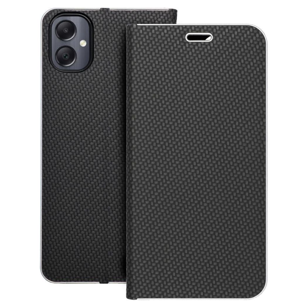 Forcell Luna Carbon Wallet Case Θήκη Πορτοφόλι με Δυνατότητα Stand - Black (Samsung Galaxy A05) - MT75102