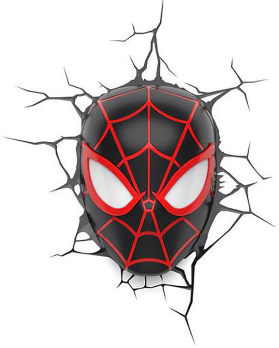 3D Light FX Marvel Spiderman Miles Morales Face Light 3D Φωτιστικό Τοίχου