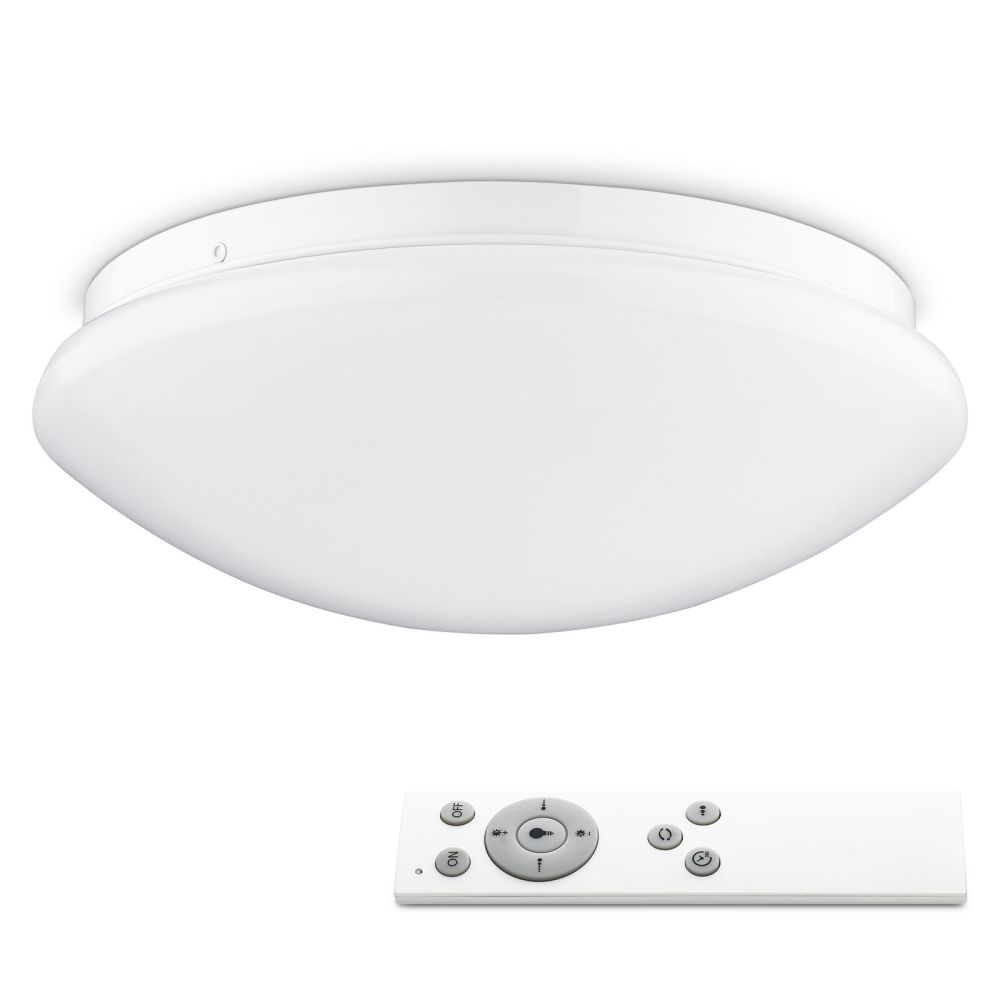 Navaris Dimmable LED Ceiling Light Round with Frosted Glass Effect 18W (52606.18.01) LED Φωτιστικό Οροφής