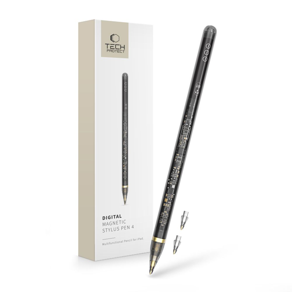 TECH-PROTECT Digital Magnetic Stylus Pen 4 for iPad Γραφίδα για iPad - Clear / Black