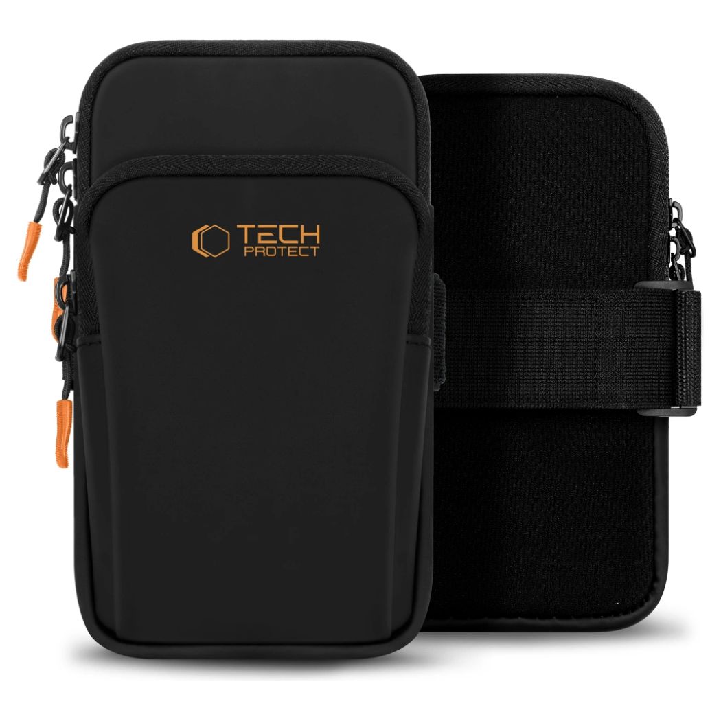 TECH-PROTECT M7 Universal Sport Armband Θήκη για το Μπράτσο για Κινητά έως 6,9'' - Black / Orange
