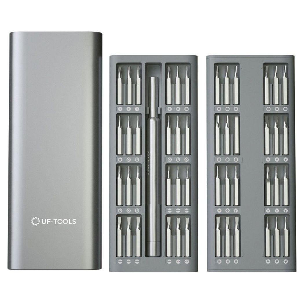 UF-TOOLS Screwdriver Precision Set 48in1 Κατσαβίδι με Εναλλασσόμενες Μύτες - Gray