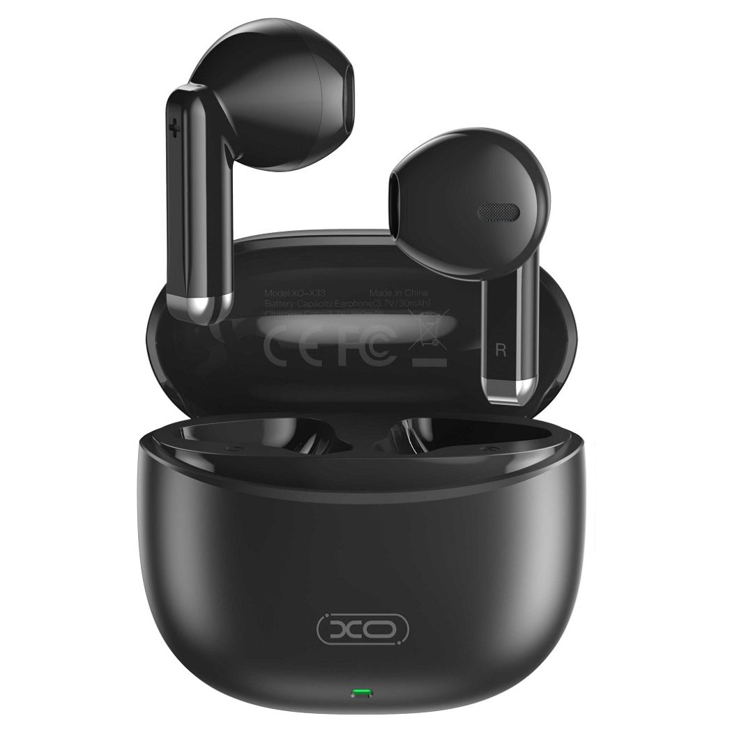 XO X33 TWS Wireless Bluetooth Stereo Earbuds with Charging Box - Black