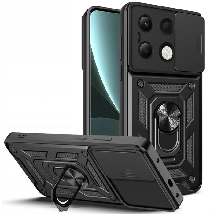 TECH-PROTECT Camshield Pro Hard Case, σκληρή θήκη μαύρη με κάλυμμα κάμερας